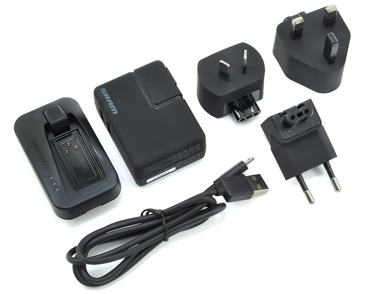 Chargeur Sram ETap AXS International Avec Câble USB émetteur + Adapteur US/EU/GB 1 Chargeur Sram ETap AXS International Avec Câble USB émetteur + Adapteur US/EU/GB