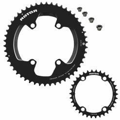 Plateaux Rotor 110x4 Pour Pédalier Shimano R9200 & R8100 Avec Kit De Visserie
