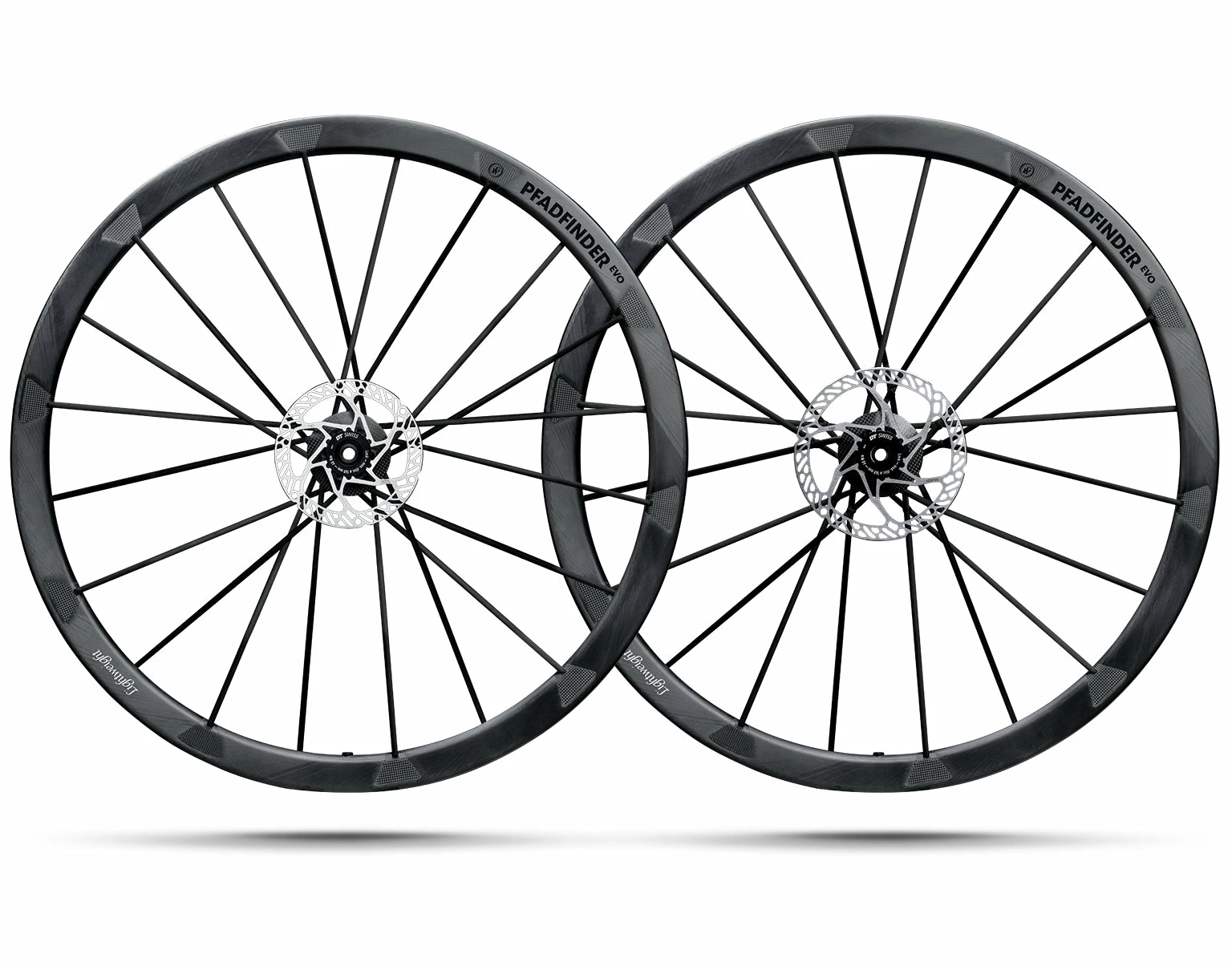 Paire De Roue LIGHTWEIGHT PFADFINDER EVO Disque Tubeless Schwarz Edition 1 Paire De Roue LIGHTWEIGHT PFADFINDER EVO Disque Tubeless Schwarz Edition