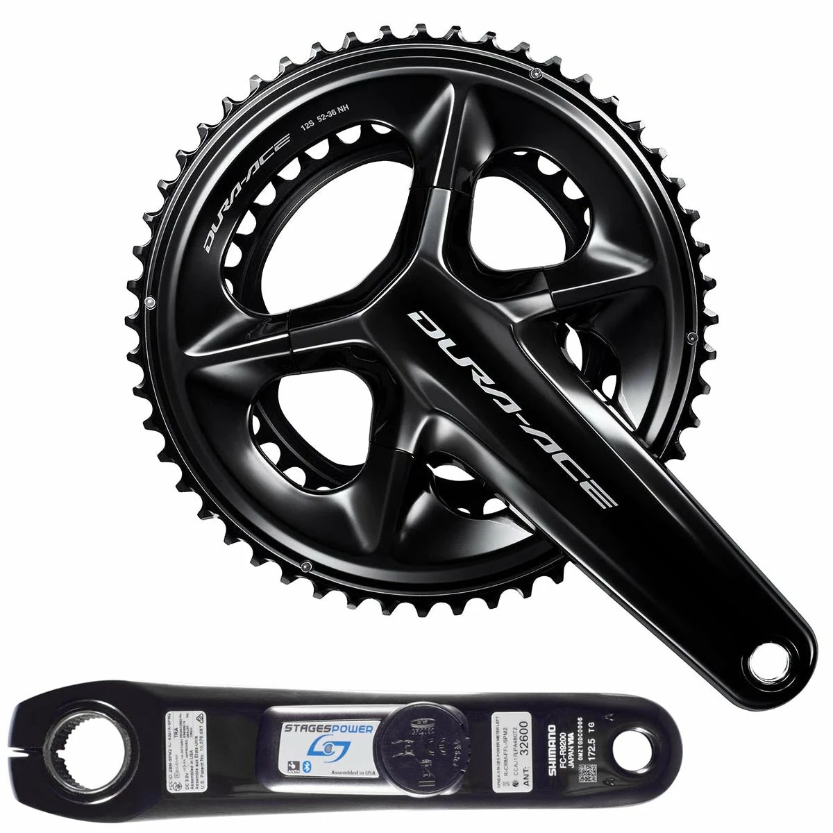 Pédalier SHIMANO DURA ACE R9200 12v Avec Manivelle Gauche Capteur De Puissance Stages Cycling 1 Pédalier SHIMANO DURA ACE R9200 12v Avec Manivelle Gauche Capteur De Puissance Stages Cycling