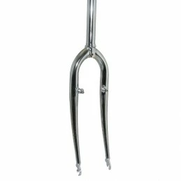 Marque Fourche Vtt 26'' Rigide Cintree Acier Chrome Avec Tasseaux Pivot Lisse 250Mm 1''1-8 - 28,6Mm Exterieur 1 Marque Fourche Vtt 26'' Rigide Cintree Acier Chrome Avec Tasseaux Pivot Lisse 250Mm 1''1-8 - 28,6Mm Exterieur
