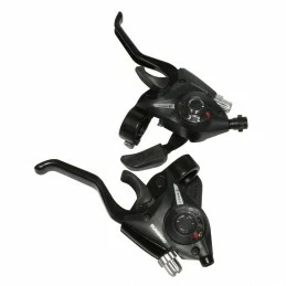 Marque Levier-Manette Vtt P2R 3X7V. Noir Alu Pour Frein V-Brake Compatible Shimano (Paire) 1 Marque Levier-Manette Vtt P2R 3X7V. Noir Alu Pour Frein V-Brake Compatible Shimano (Paire)