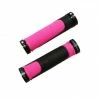 Marque Poignee Vtt Progrip 997 Double Densite Open End Avec Lock On Noir-Fuschia 130Mm (Livre Avec Embouts) (Paire)