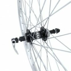 Marque Roue Arrière VTT Velox® Aluminium Noir - 26" -VTT Soldes Magasin roue vtt 26 arriere alu moy noir blocage roue libre 7 6v 2
